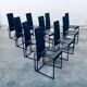 Postmodern architectural dining chairs, Italy, 1980s, set of 10