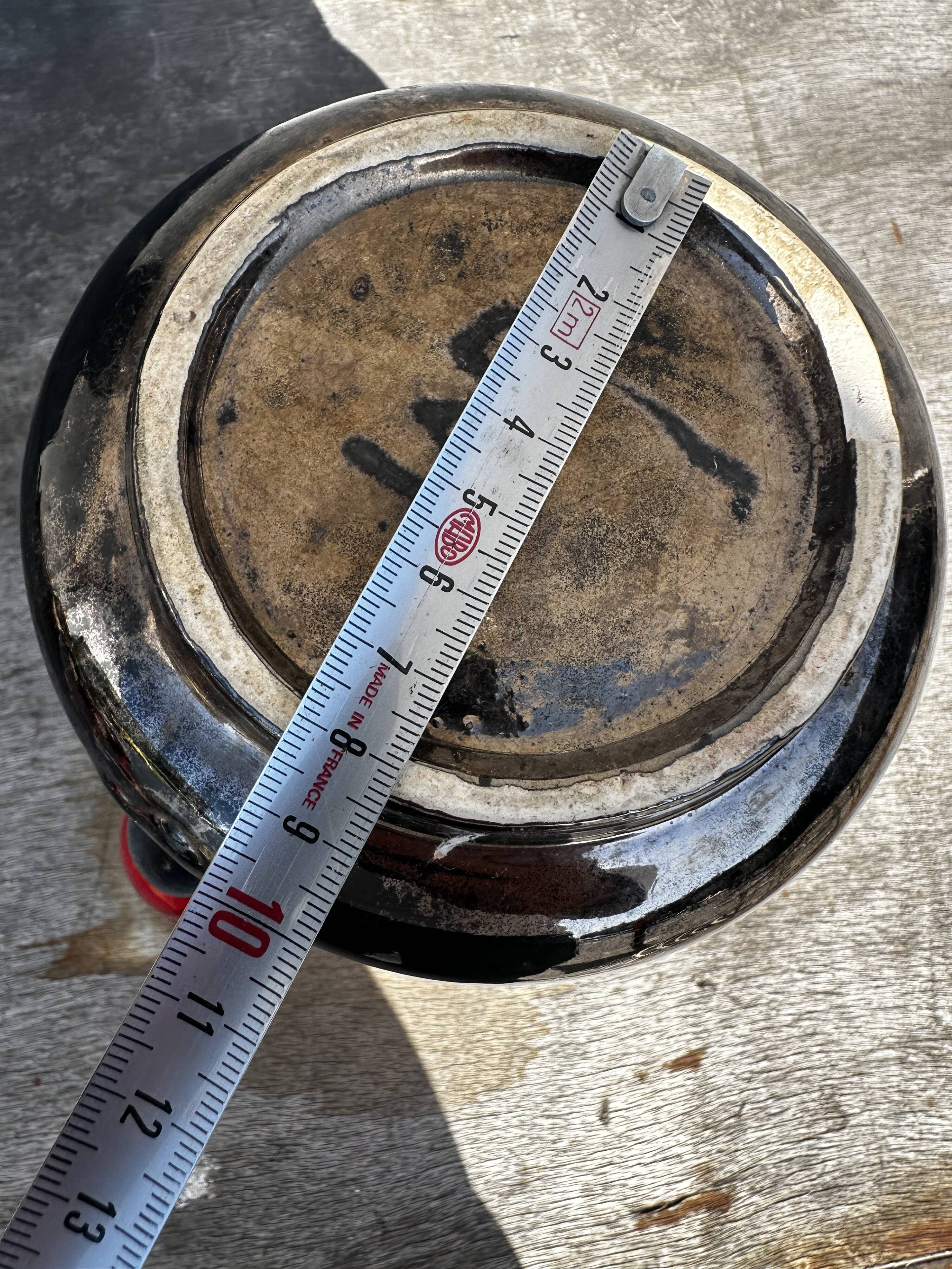 Vintage ceramic vase from Vallauris, signed JAC