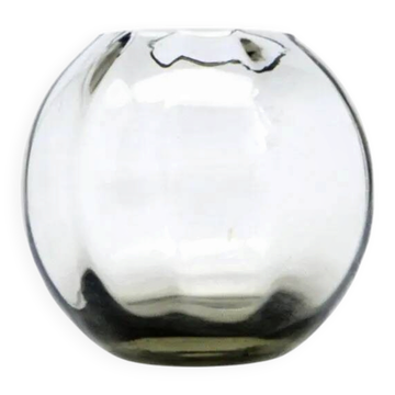 Art Deco sphere vase, glass, Niemen Glassworks, Poland, 1930s
