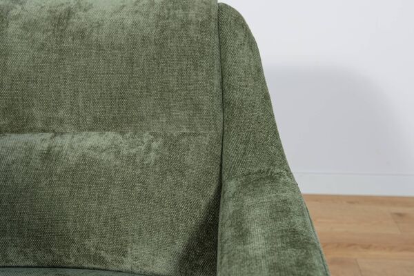 Fauteuil en chêne et tissu vert, Danemark, années 1960