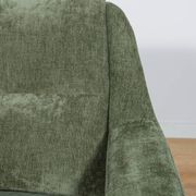 Fauteuil en chêne et tissu vert, Danemark, années 1960