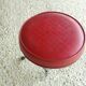 Vintage skai and metal, folding stool