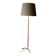 Danish teak floor lamp with brass tripod foot, 1960s