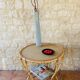 Rattan coffee table with range magazines, vintage circa 60's