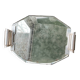 Art Deco mirrored bevelled tray, chrome handles.