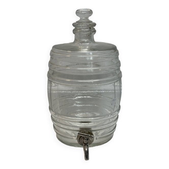 Old glass dispenser jar