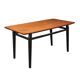 Vintage Italian table from the 1960s in stained ebony wood, with a teak veneer top.