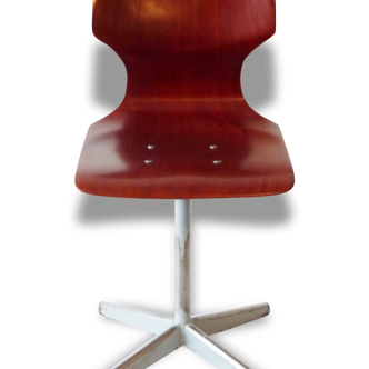 Pagholz: child school Chair 1950 1960 vintage 50 s 60 s flesh school