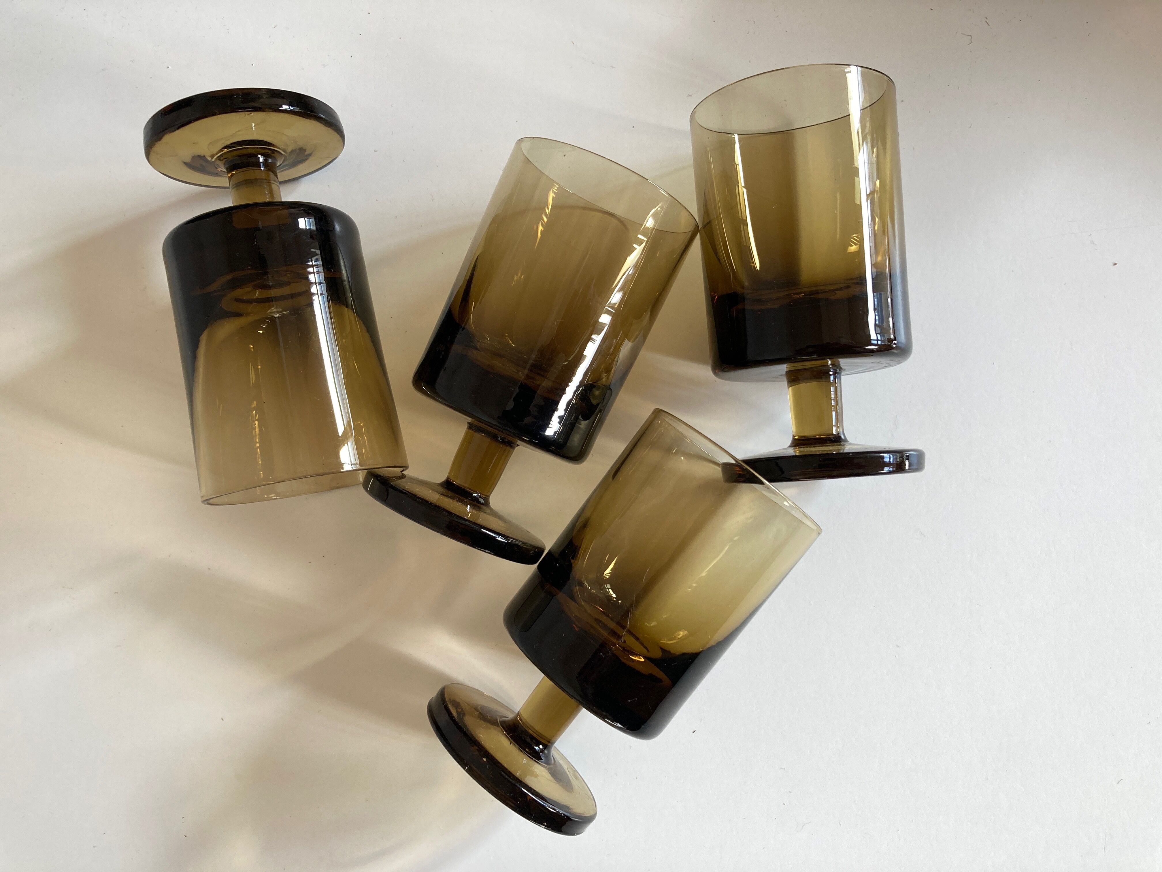 Set of 4 glasses roll 1970