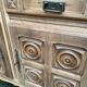 Brutalist art deco diamond point sideboard 198cm