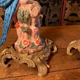 Pair of candle holders "Parrots"