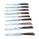 Series of 9 cheese knives