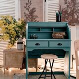 School curtain desk