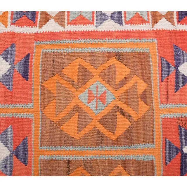 1970s Vintage Turkish Hand-Knotted Wool Cotton Red Runner Rug 96x320
