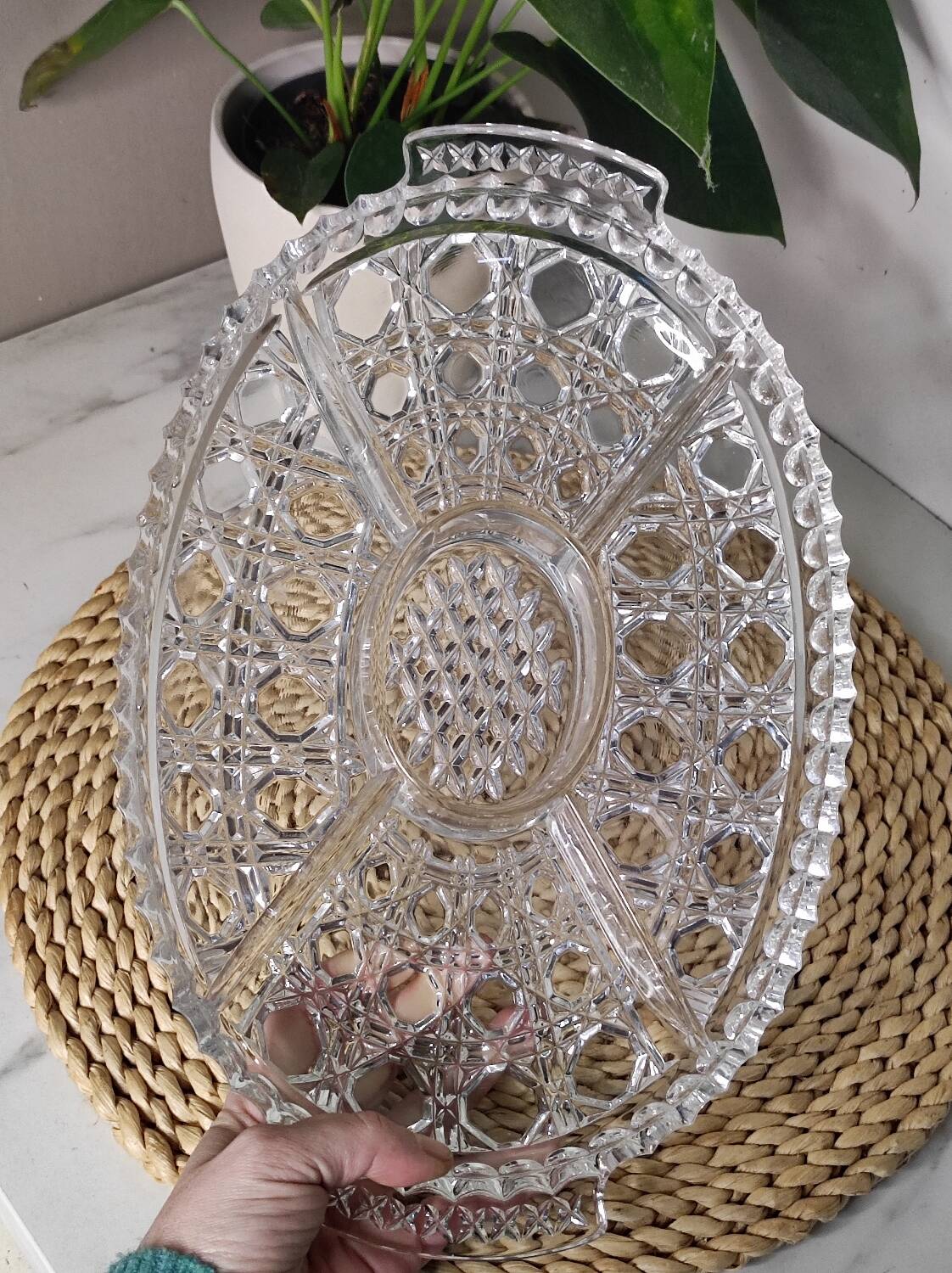Crystal aperitif plate
