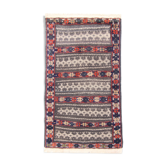 Hand made oriental wool carpet traditional tribal carpet- 75 x 133 cm