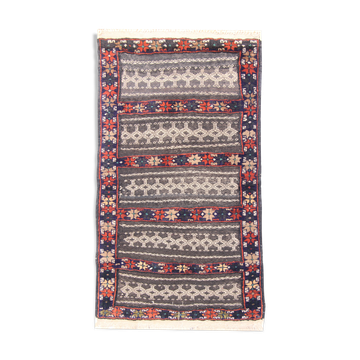 Hand made oriental wool carpet traditional tribal carpet- 75 x 133 cm