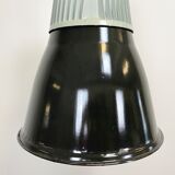 Set of 4 Industrial  Black Enamel Pendant Lamps from Elektrosvit, 1970s