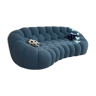 Sofa 3 seats rounded Roche Bobois Bubble 2 blue denim