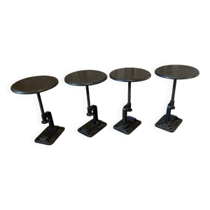 4 tabourets réglables - noirs