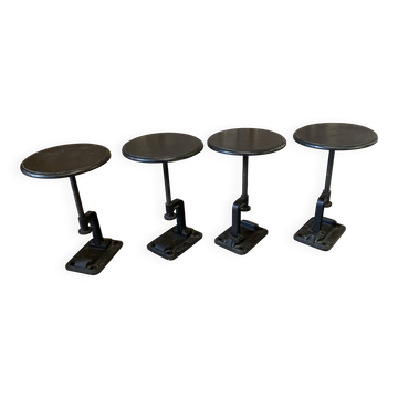 4 adjustable black stools