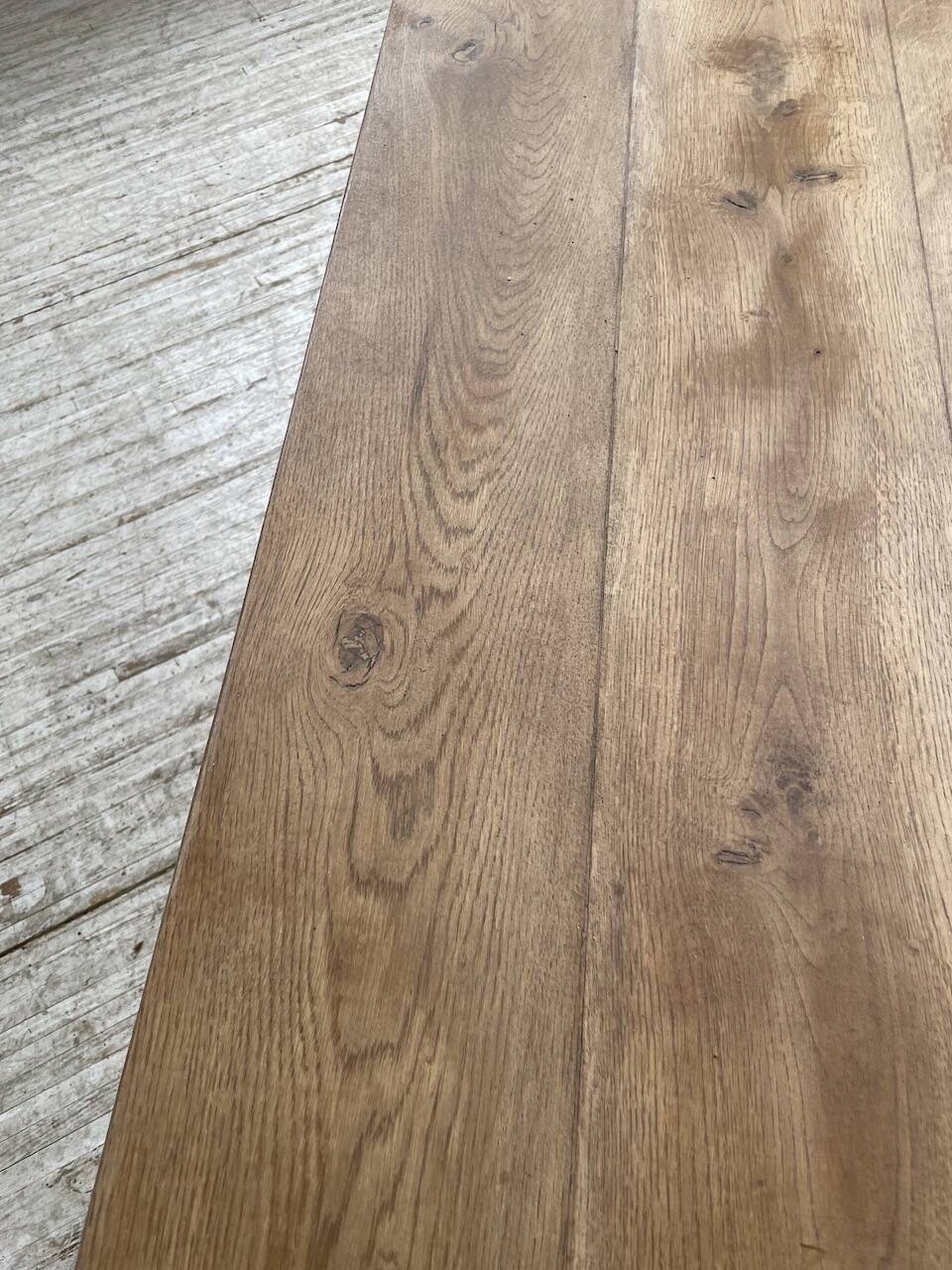 1950s oak butcher's farm table