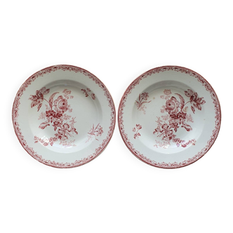 Lot de 2 assiettes creuses Terre de Fer Fontanges