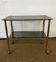 Console / brass and smoked glass tray