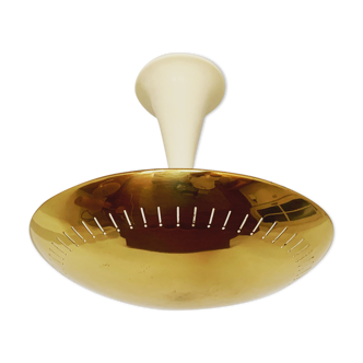 Italian mid-century modern brass ceiling lamp
