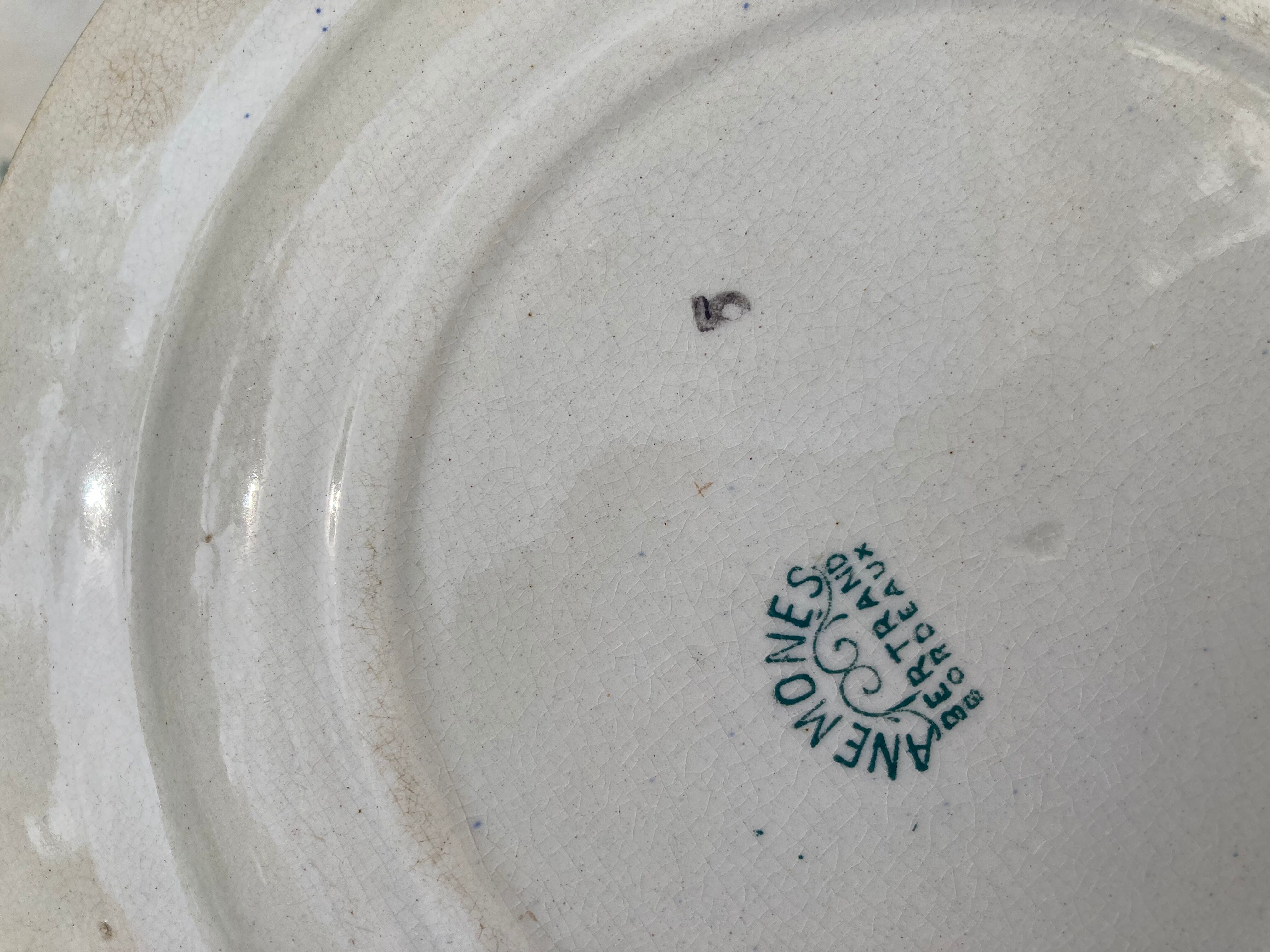 6 Flat plates iron earth by Bertrand Bordeaux / model Anémones