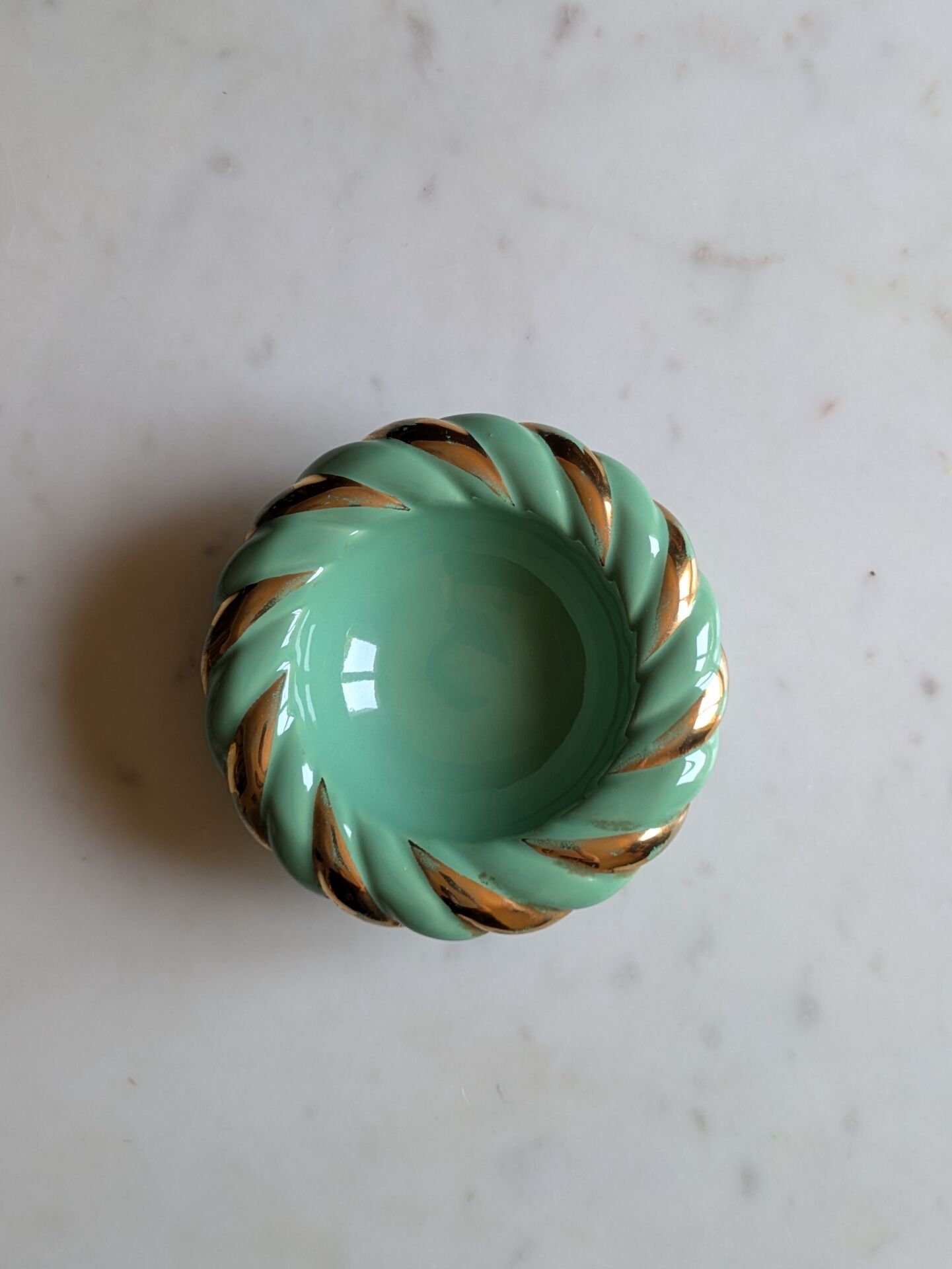 Rare Mid Century glazed ceramic ashtray