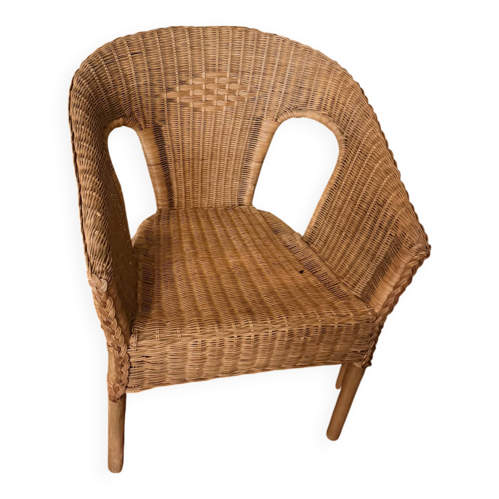 Natural wicker/rattan armchair