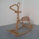 Large Bamboo Rocking Horse by Dirk van Sliedregt for Rohé Noordwolde, 1950s