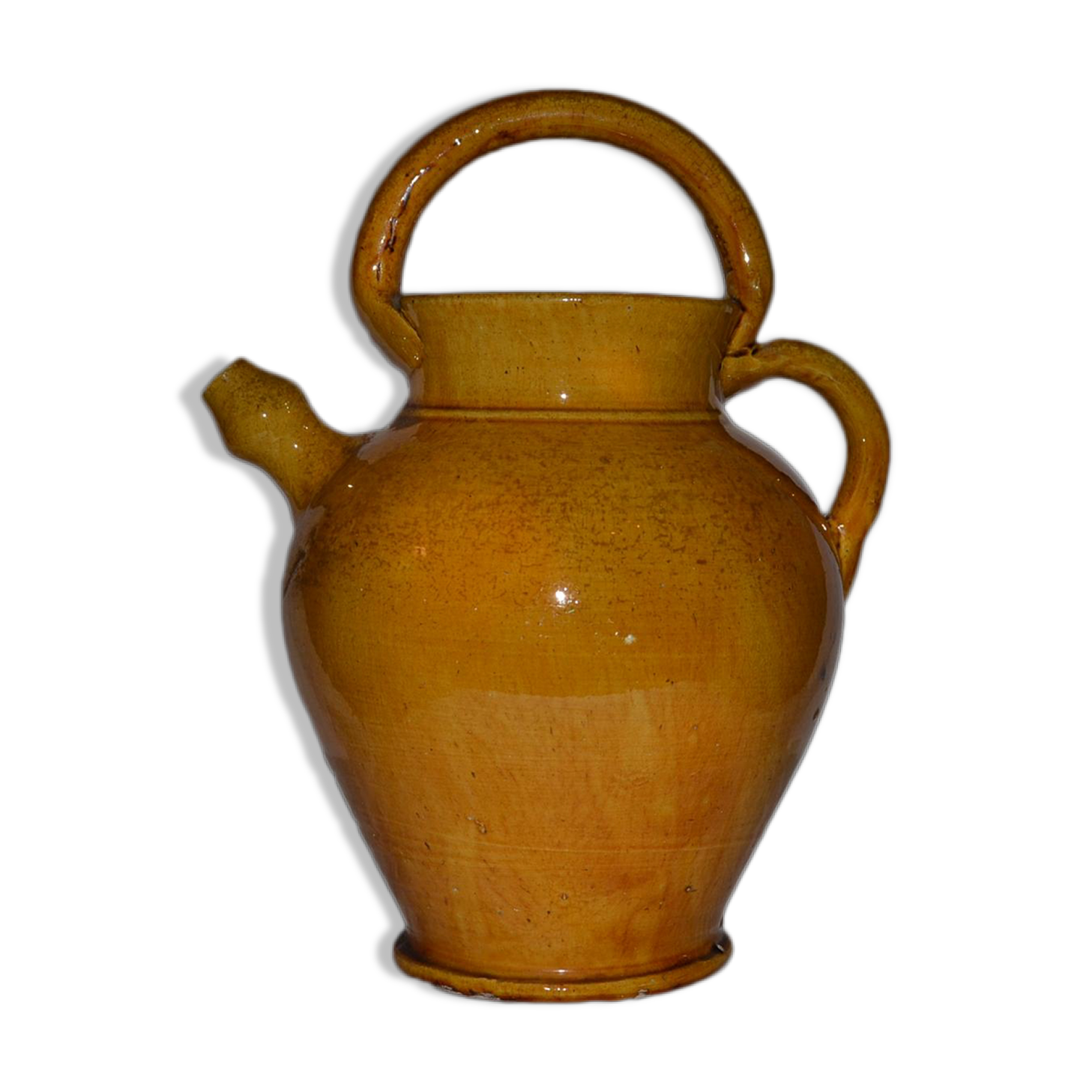 Gargoulette or pitcher in water in Earth enamelled Dieulefit 1930