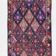 Red Navy Blue Turkish Runner Rug 76x283Cm SK 18873