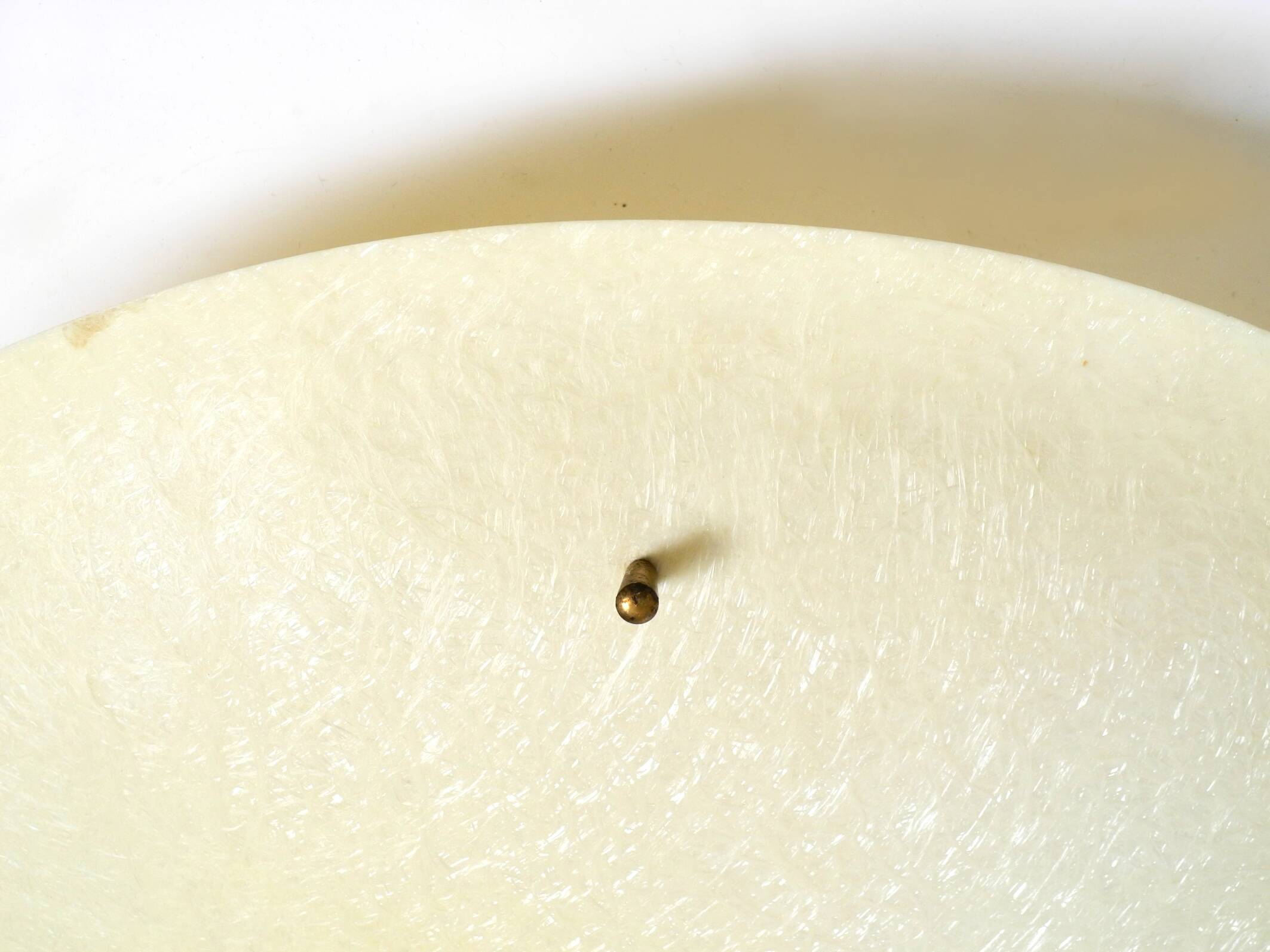 Extremely rare large round Mid Century Modern fiberglass ceiling lamp | Ø 5