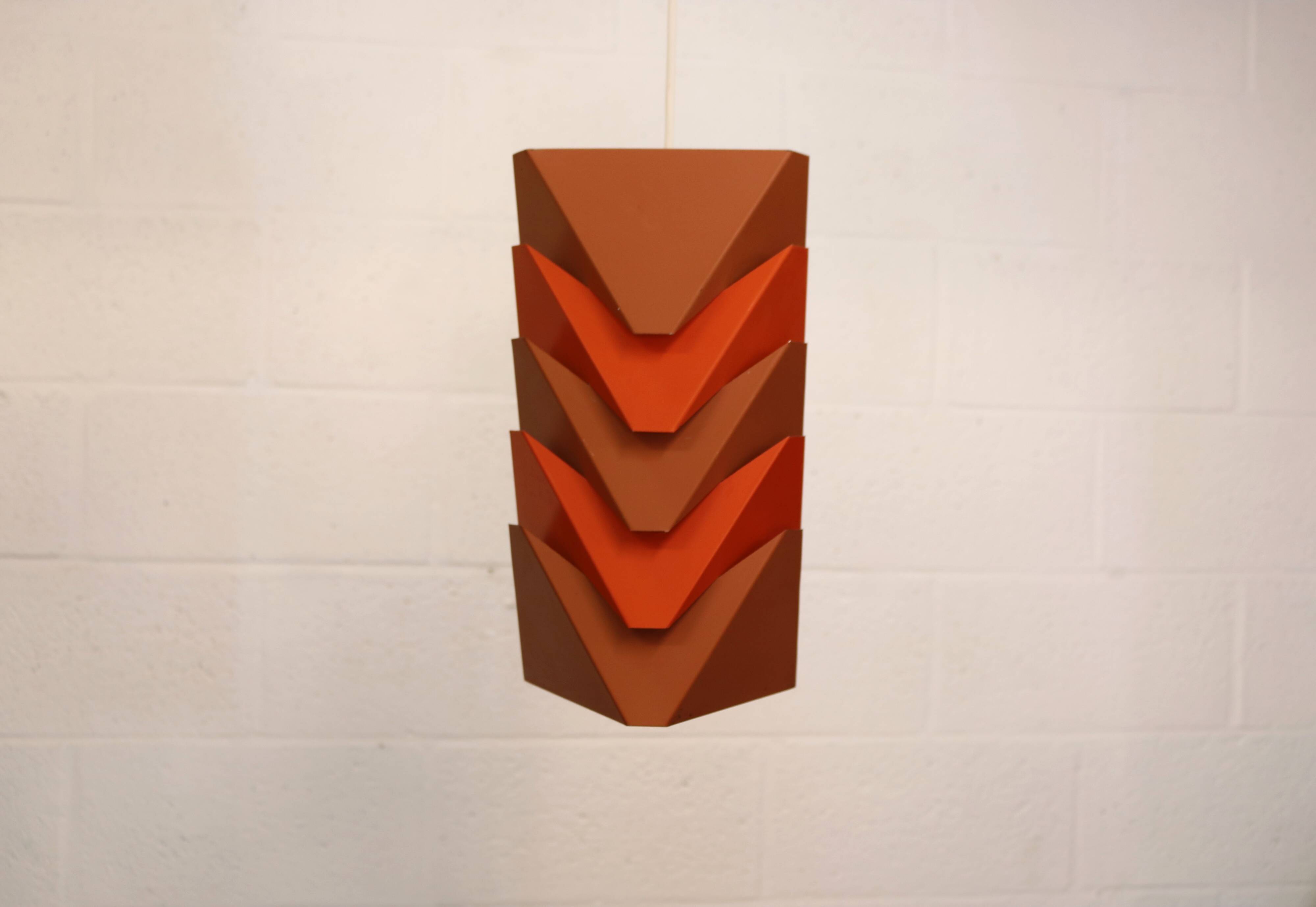 Mid Century Ekko Metal Pendant Lamp by Louis Weisdorf for Lyfa, Denmark, 19