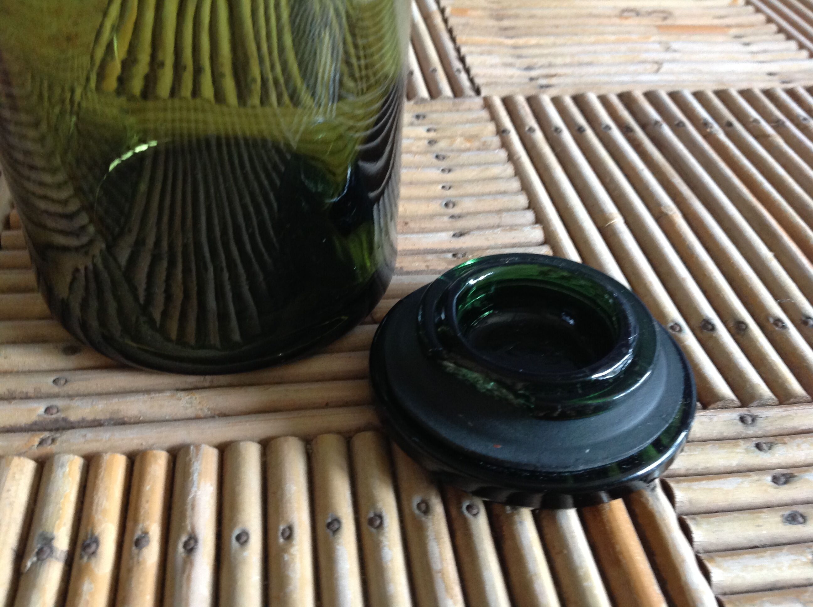 Milk glass bottle