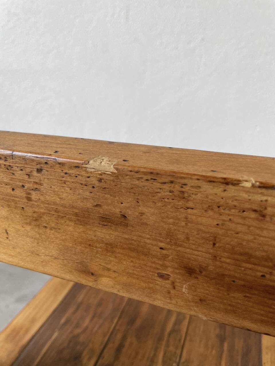 Brutalist pine chair