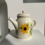 Vintage sunflower teapot Sarreguemines model Farandole H:20cm