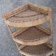 Corner Wicker rattan 60 - 70s shelf