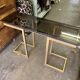 Console année 70 chrome et laiton