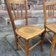Lot 4 Bistro chairs mismatched wood curved Brasserie