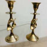 Pair of designer candlesticks