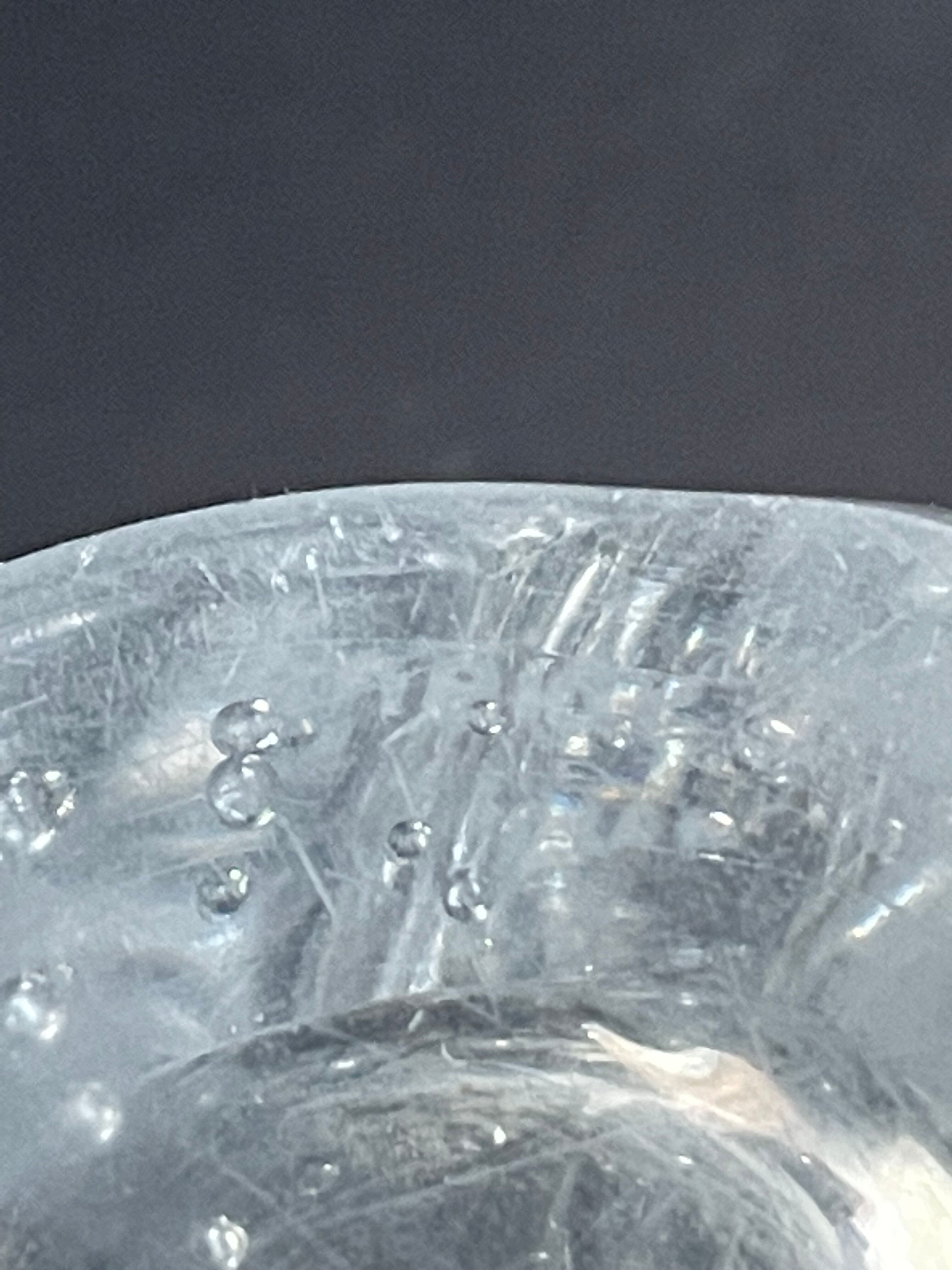 Schneider XXth bubbled crystal vase