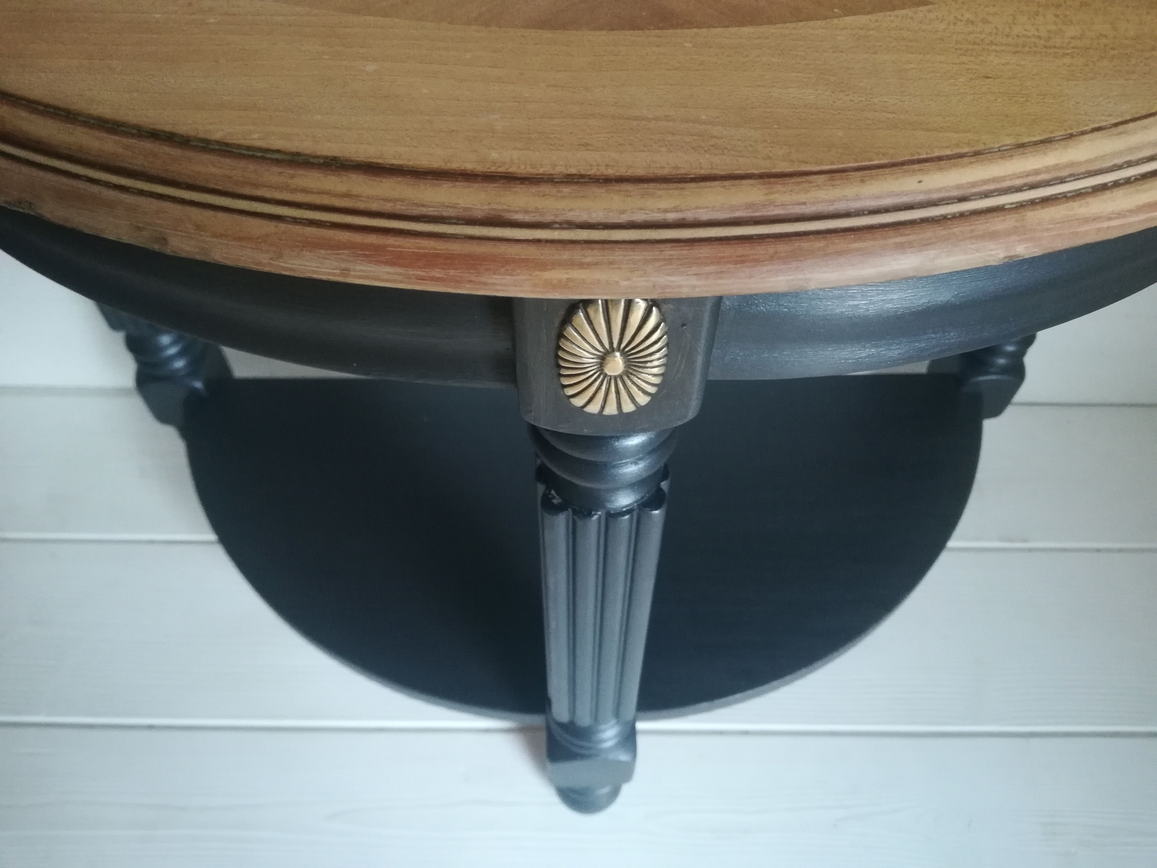 Small half-moon side table