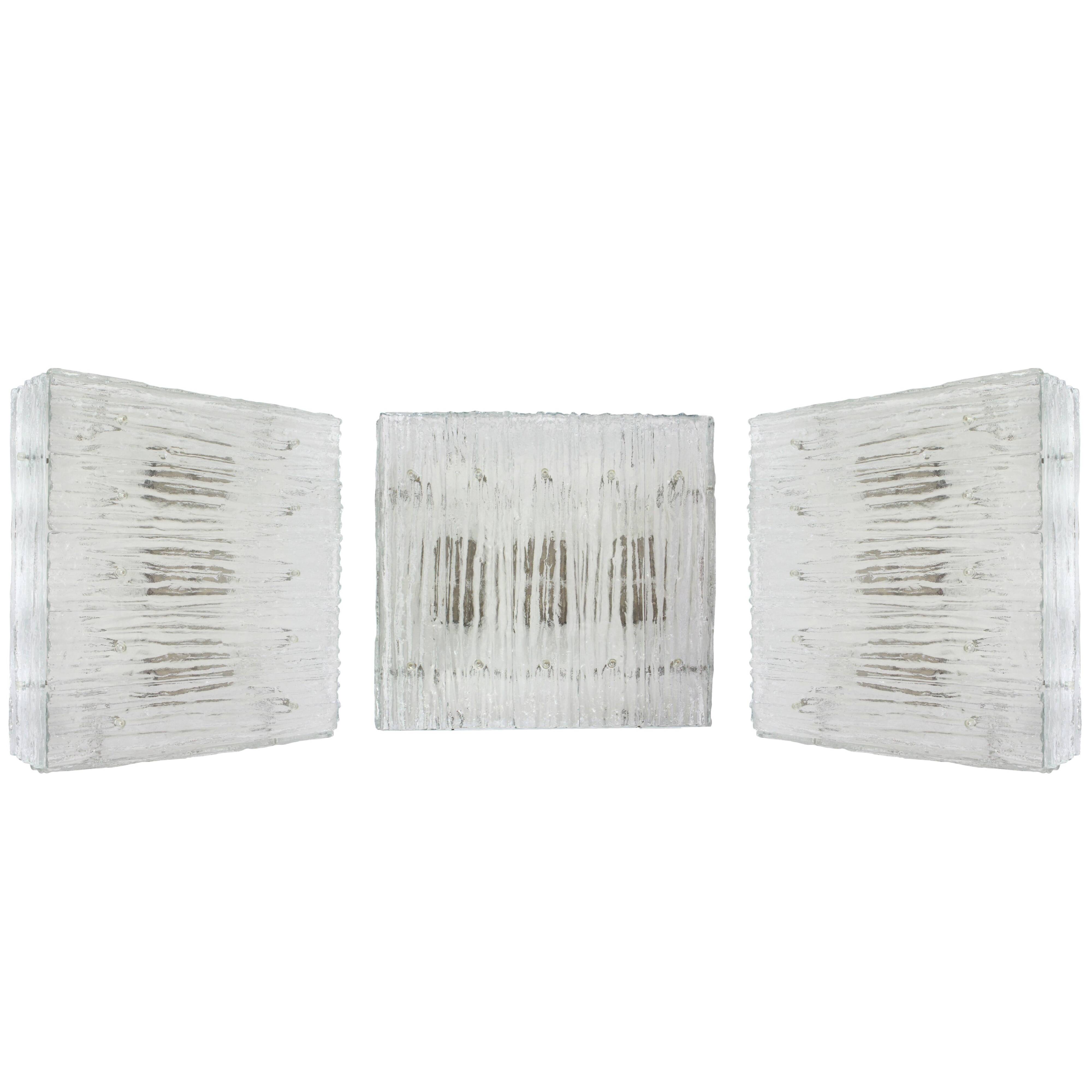 Murano glass ceiling lights by Kalmar, Austria, 1960s.