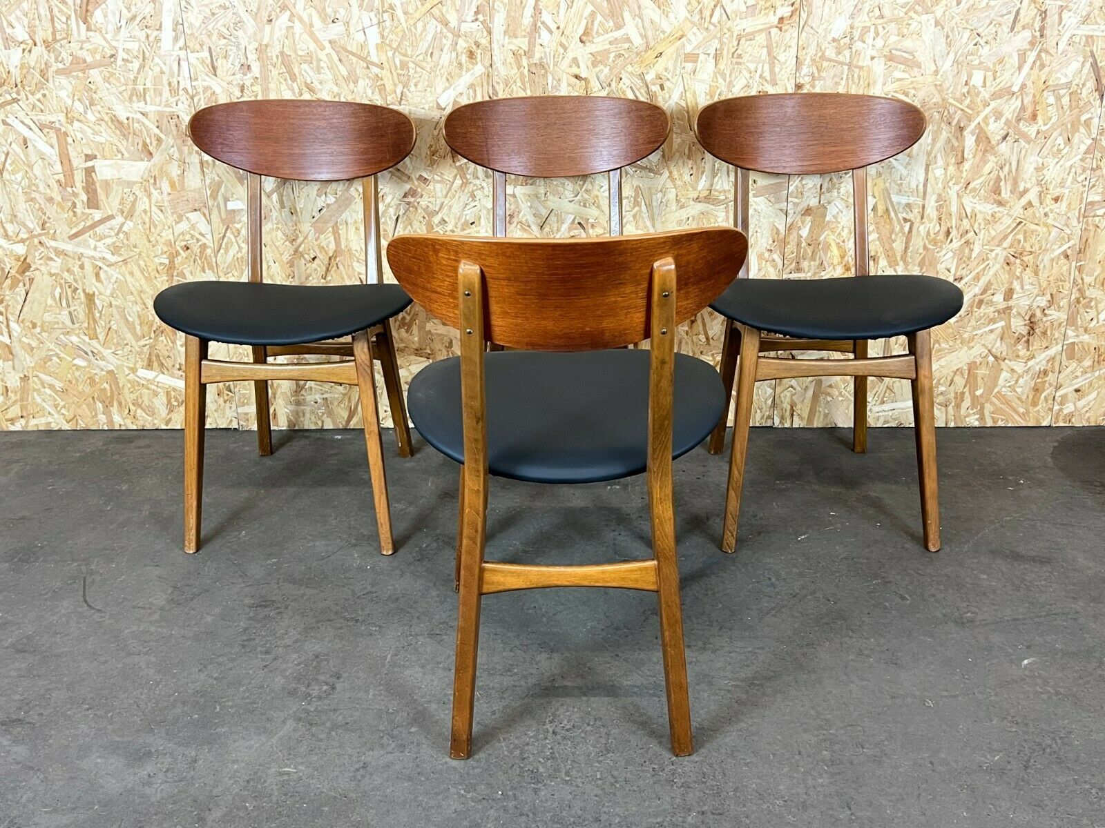 4 teak chairs