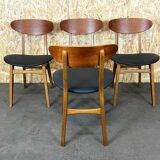 4 teak chairs