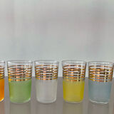 Series of 6 vintage glasses